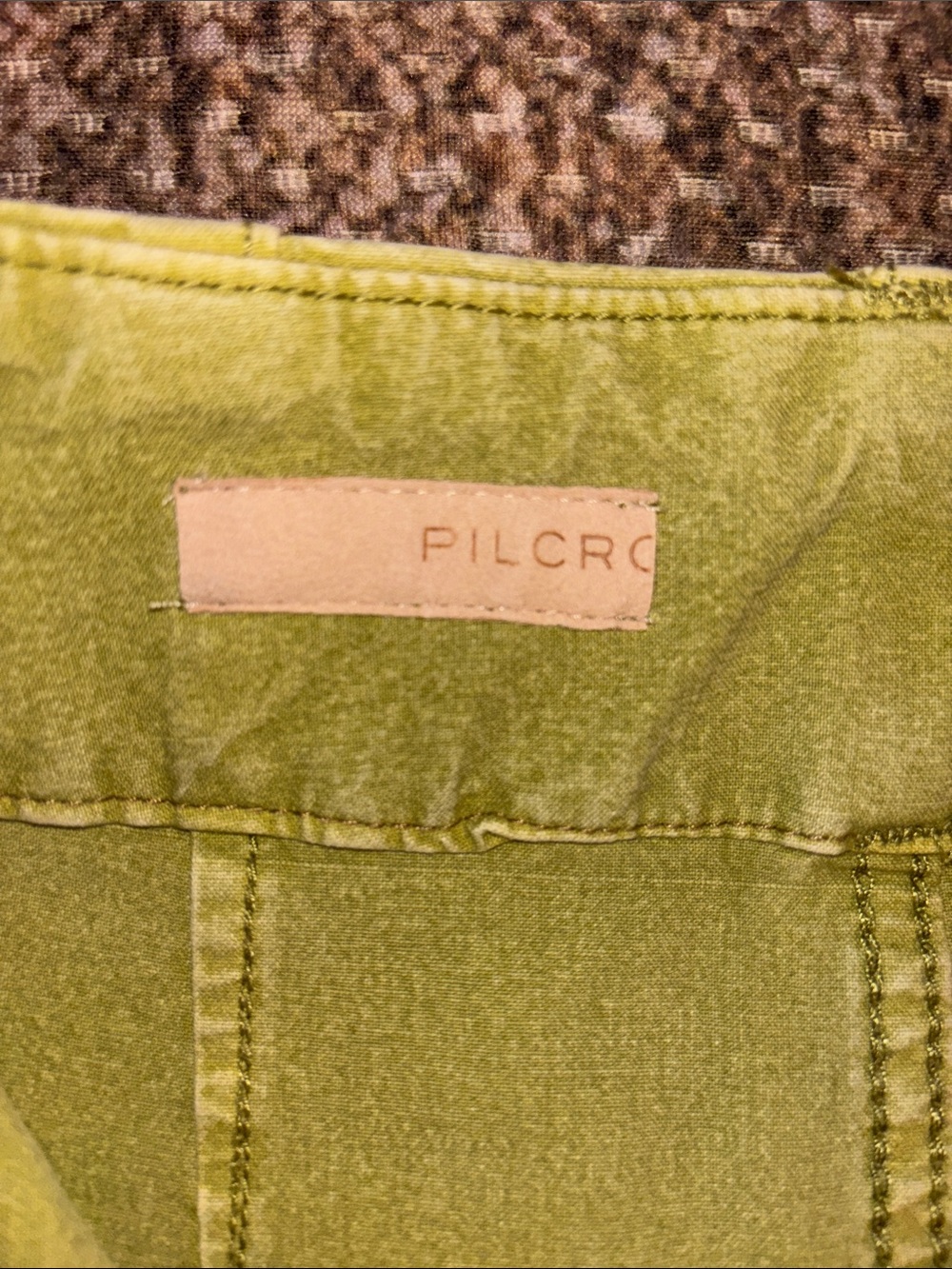 Pilcro The Skipper Olive Green Jeans Size 27 EUC - Picture 7 of 14